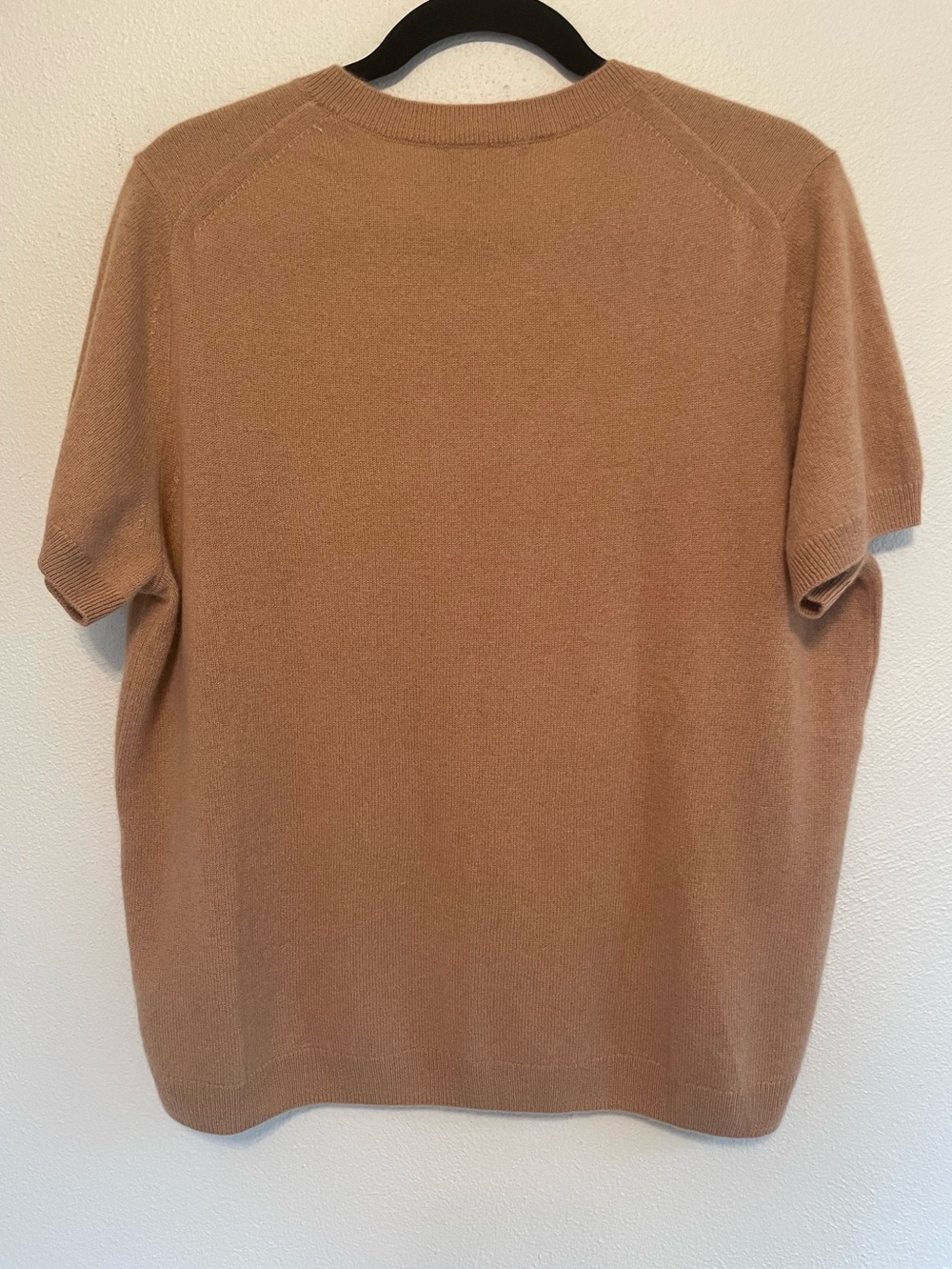 Quince Short Sleeve Cashmere Sweater in Camel size 1X - Picture 2 of 8